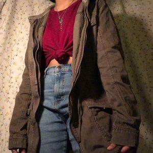 🪐; dark green long parka!